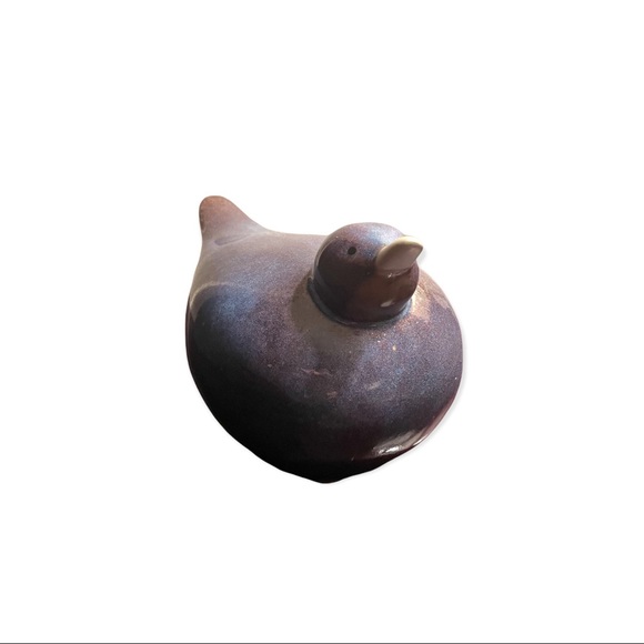 Large Ceramic Bird  Multicolored Blue Glazed Bird Figurine -- Host Pick! - Picture 3 of 8